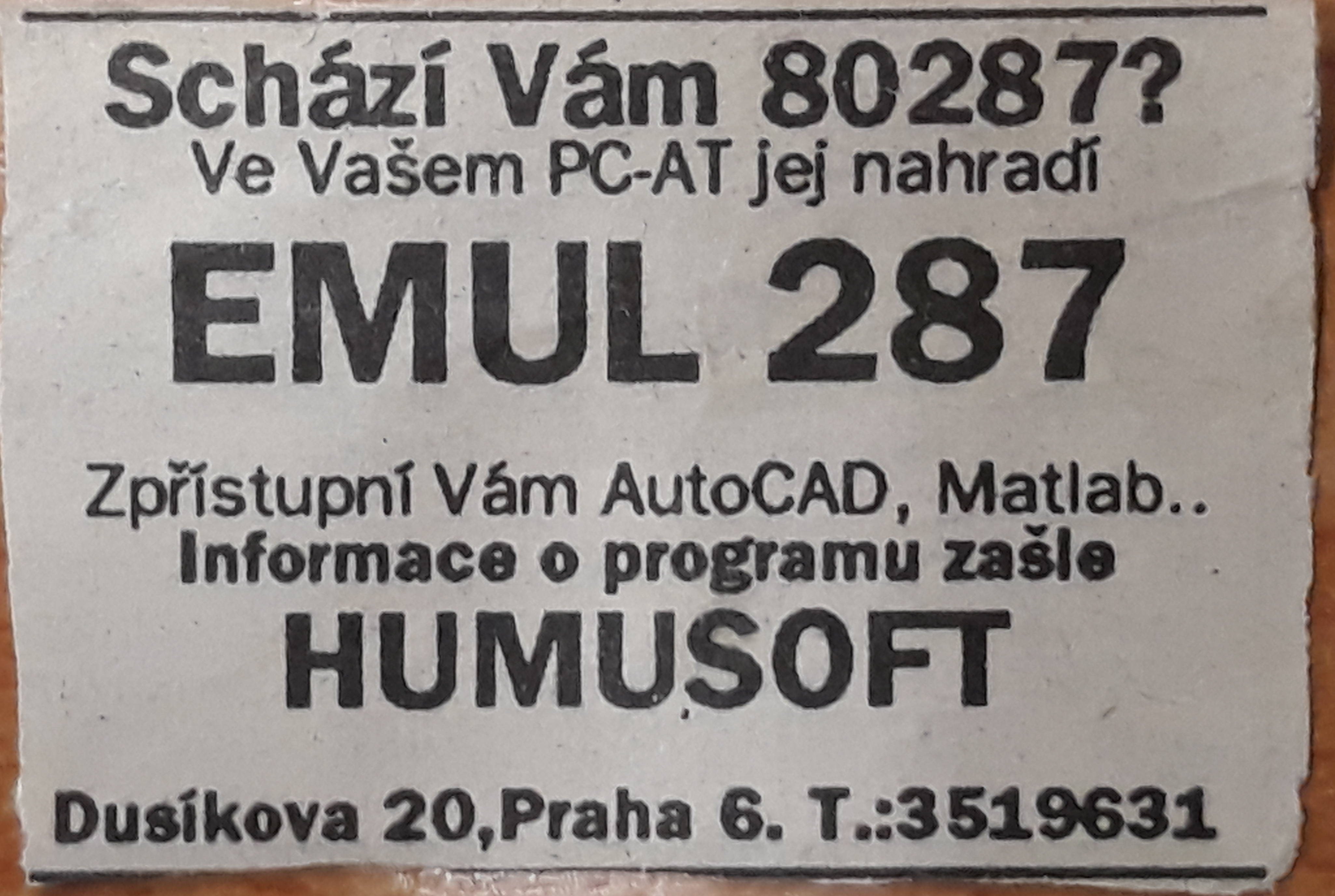 První inzerát