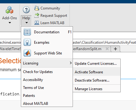 aktivace matlab software